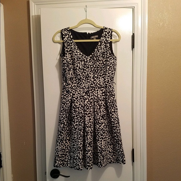cream leopard print dress